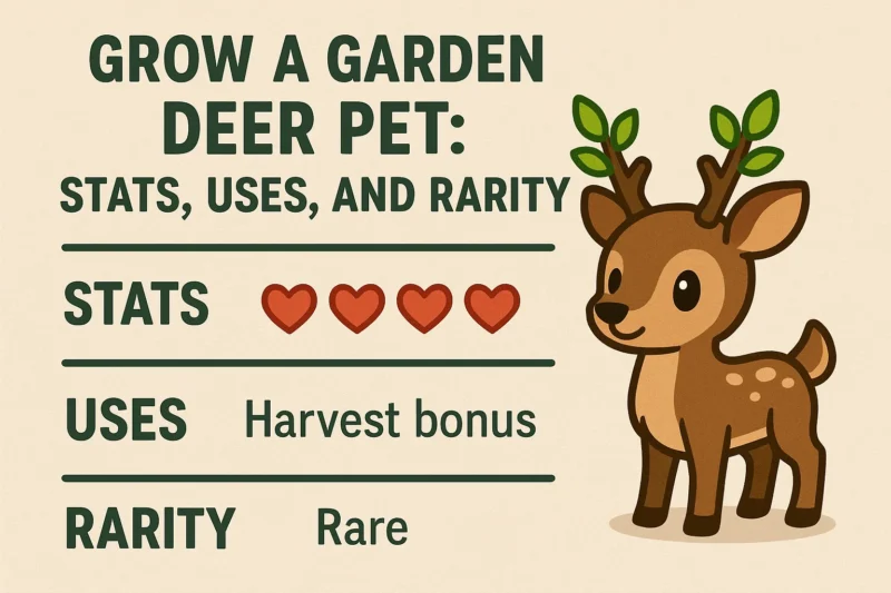 Grow A Garden Deer Pet: Stats, Uses, and Rarity